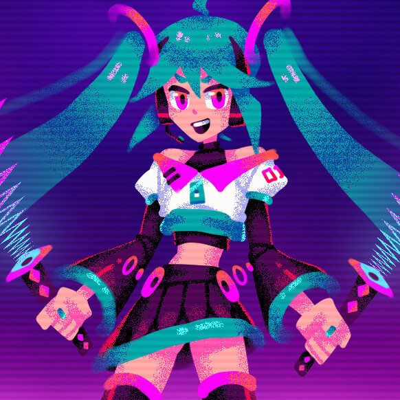 ArtStation - Virtual Fighter Hatsune Miku