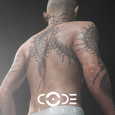 Artstation Code40 Stingrays Tattoo Style 魟魚刺青造型