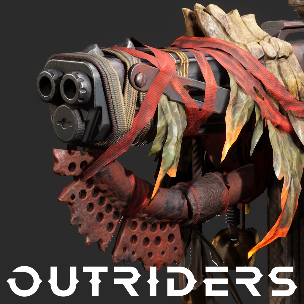 ArtStation OUTRIDERS Legendary Weapon Funeral Pyre