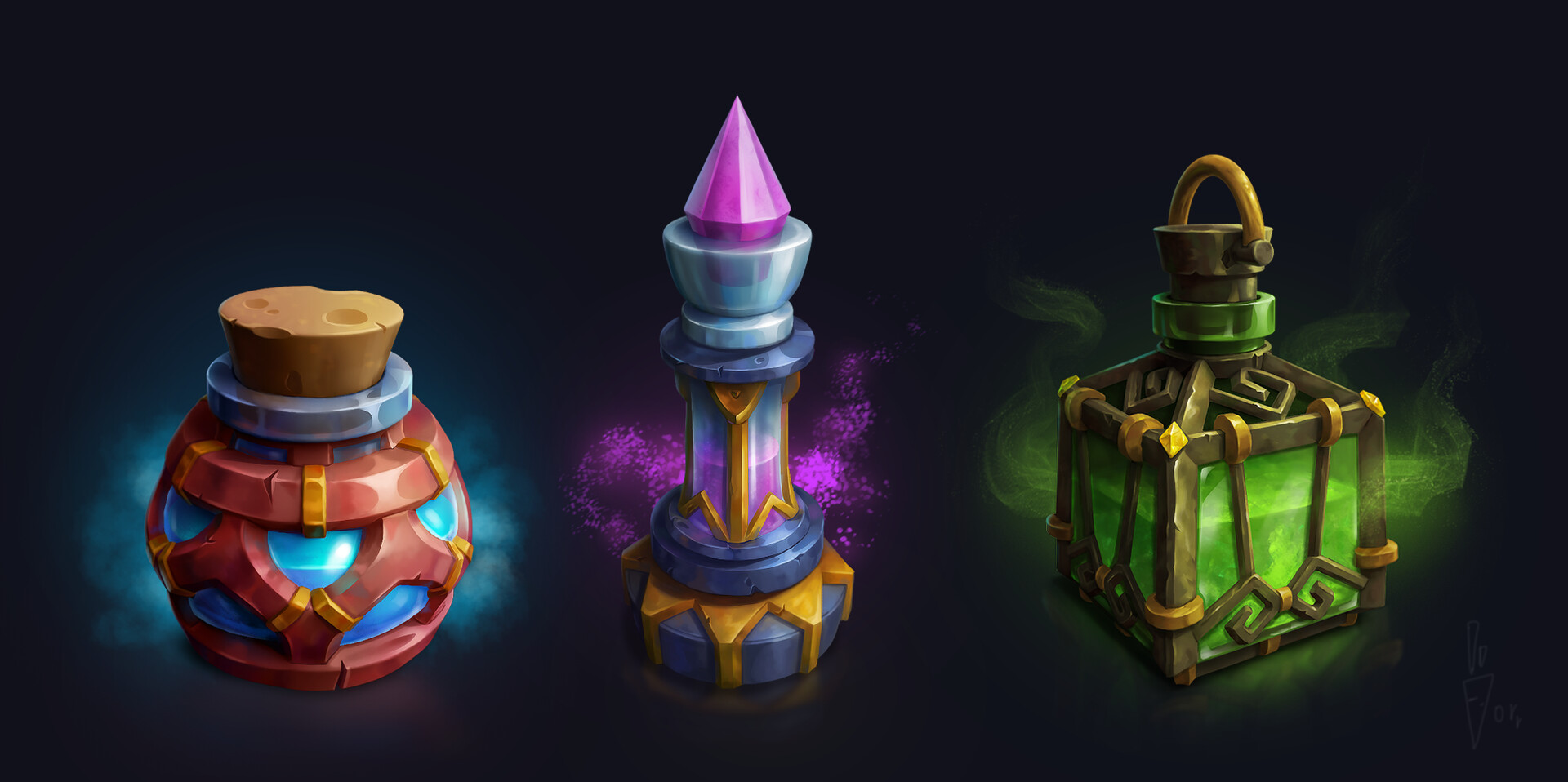 ArtStation - Magic bottles