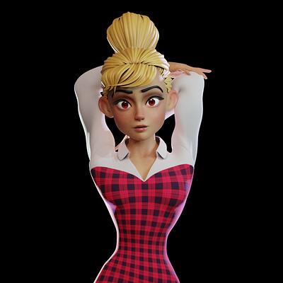 Rigged - Stylized Character Girl - Rinna Style 2 