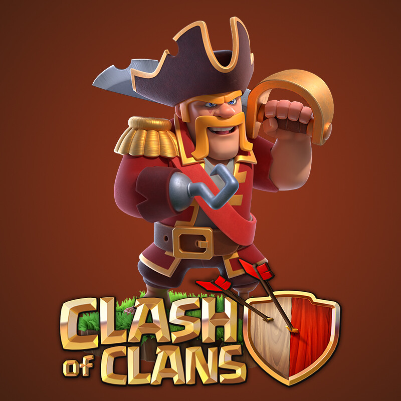 ArtStation Clash of Clans Pirate King