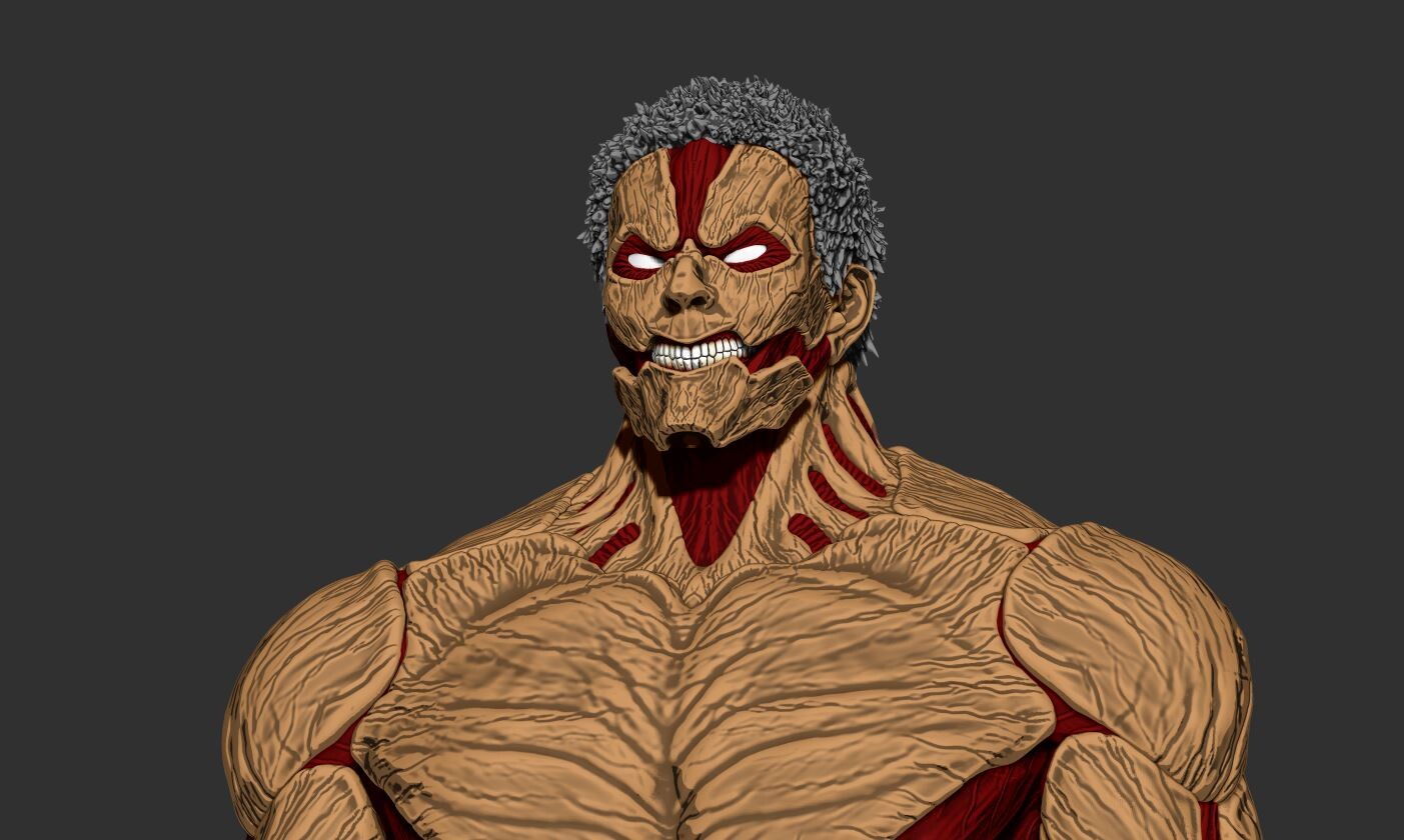 Tetsuo Shima - Zbrush Timelapse . Sculpt Armored Titan Full Body . 鎧の巨人 ...