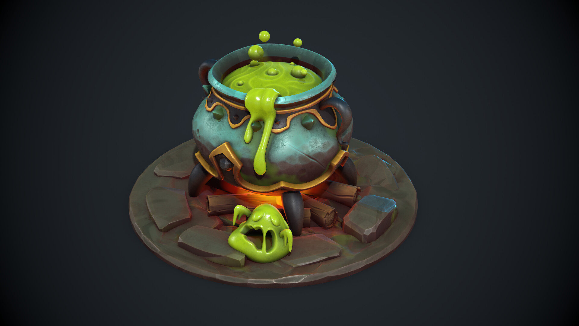 ArtStation - Stylized cauldron