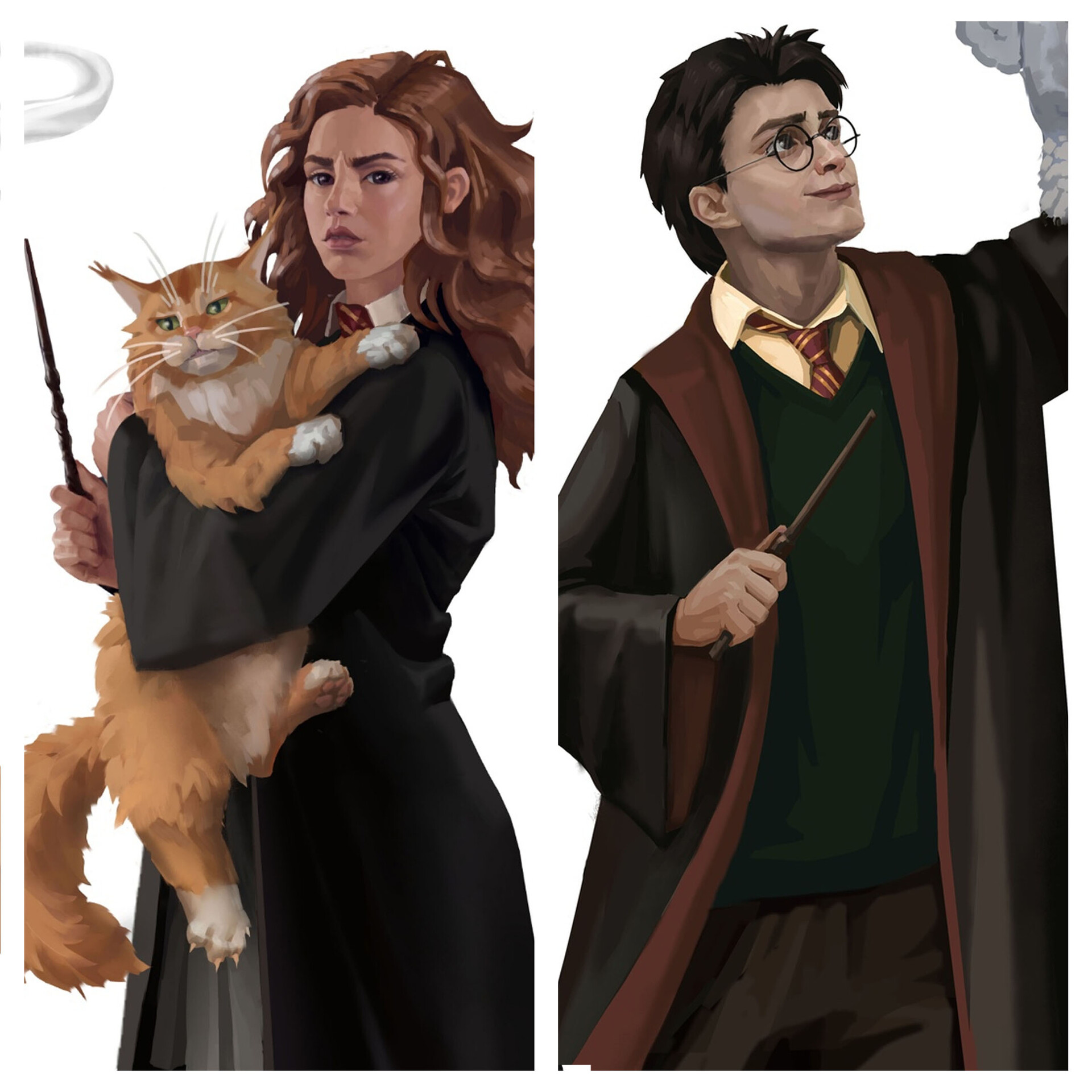 ArtStation - Harry and Hermione