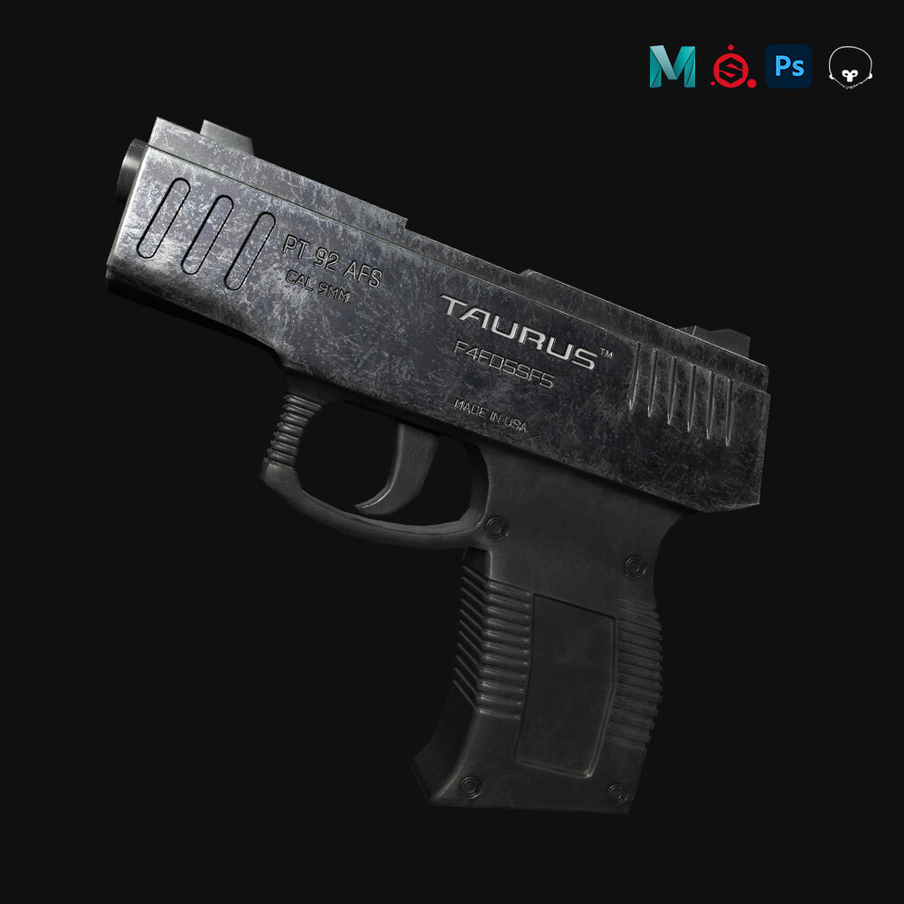 ArtStation - Handgun - Taurus PT845