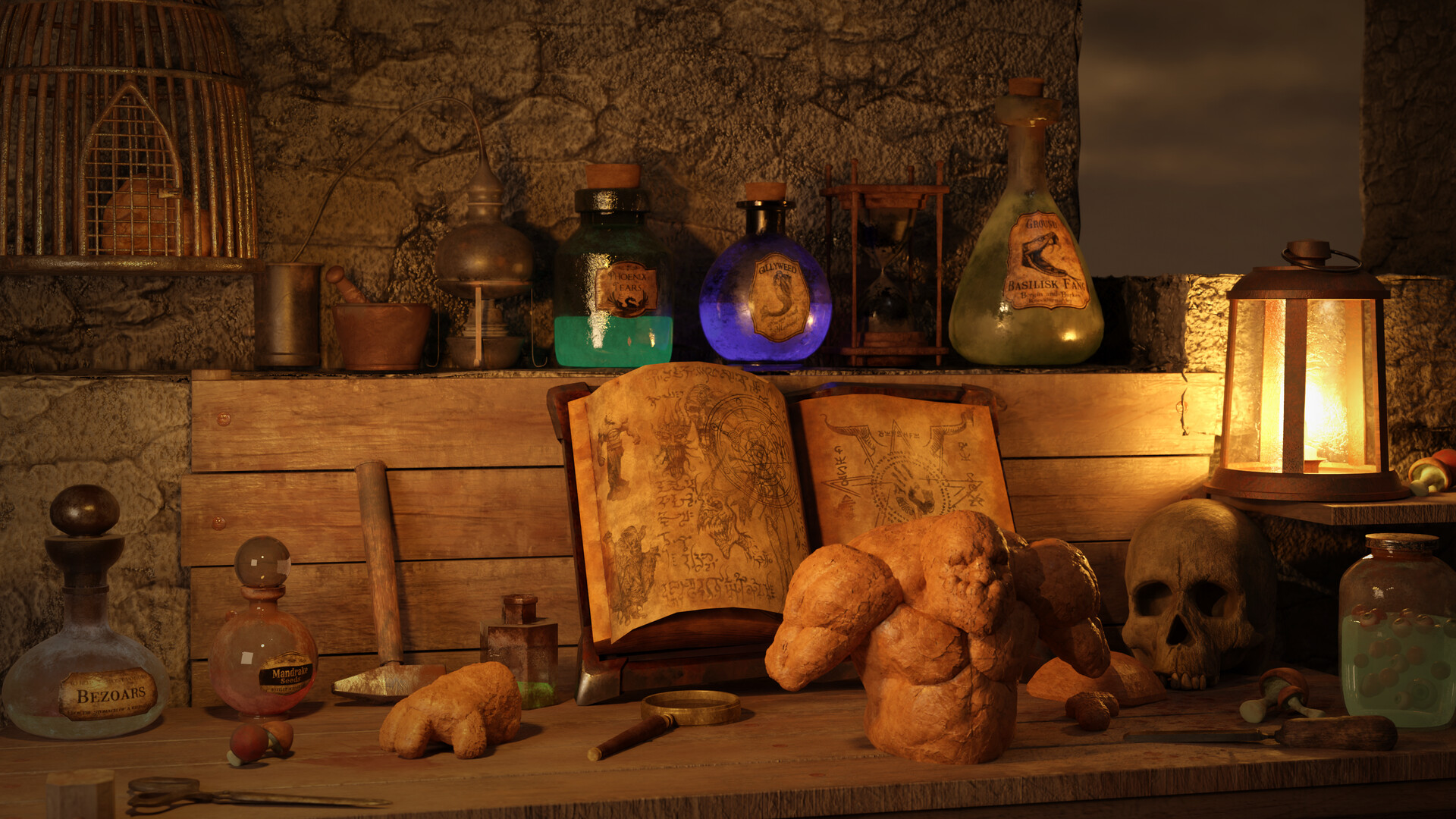 ArtStation - Alchemist workbench
