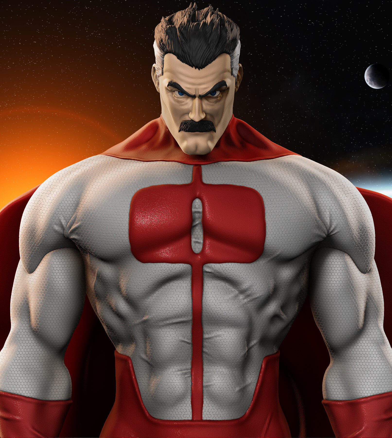 Omni Man Superhero Statue 3d Model 3d Printable Cgtra - vrogue.co