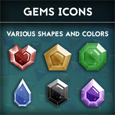 Artstation - Gems Icons Pack