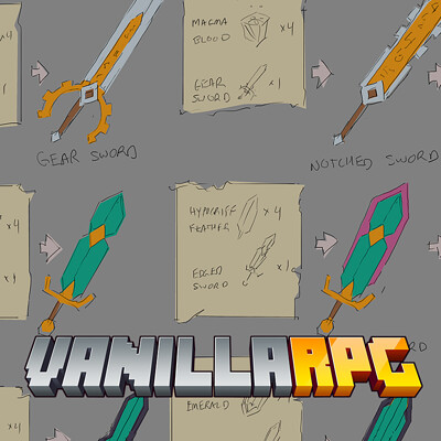 VanillaRPG Weapons & Armour Progression Design