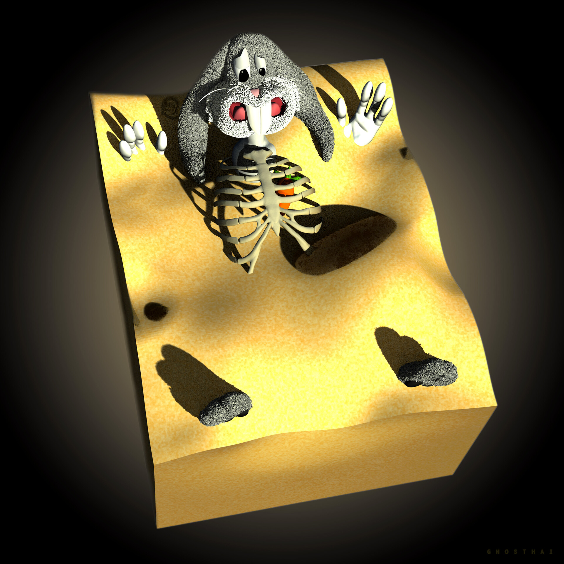 ArtStation - Bugs bunny dead and very live.