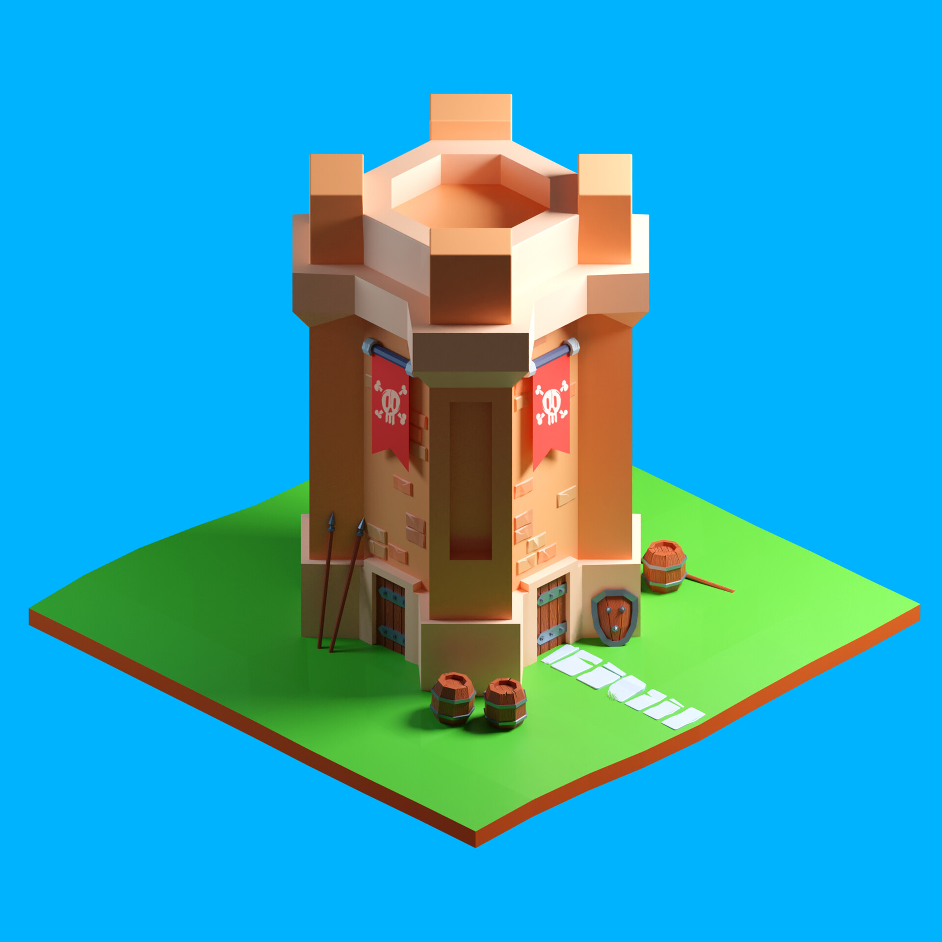 Artstation - Defense Tower For Casual Game