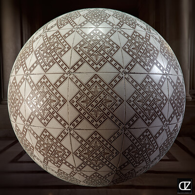 PBR - ARTISTIC CERAMIC TILE FLOOR 01- 4K MATERIAL