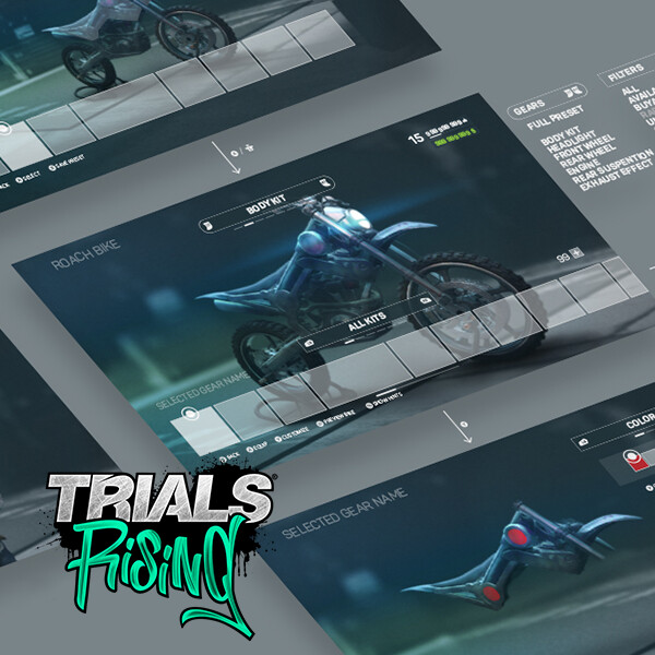 ArtStation - Trials Rising: Concept Phase UI/UX