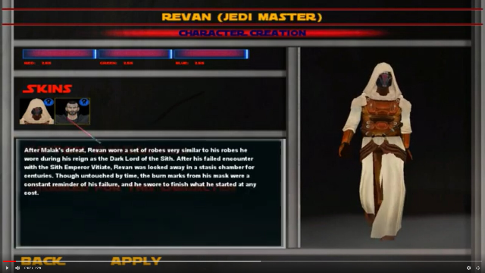 Star Wars: Galactic Legacy - Revan Showcase