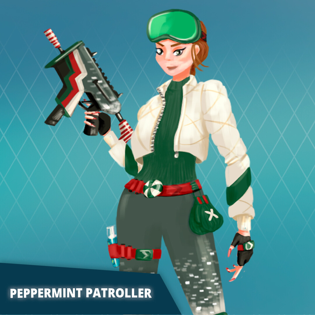 ArtStation - Peppermint Patroller: Fortnite skin concept for Concept ...