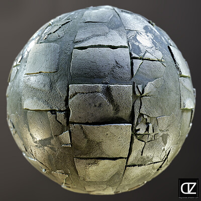 PBR - EXTREMELY DAMAGED CONCRETE - 4K MATERIAL