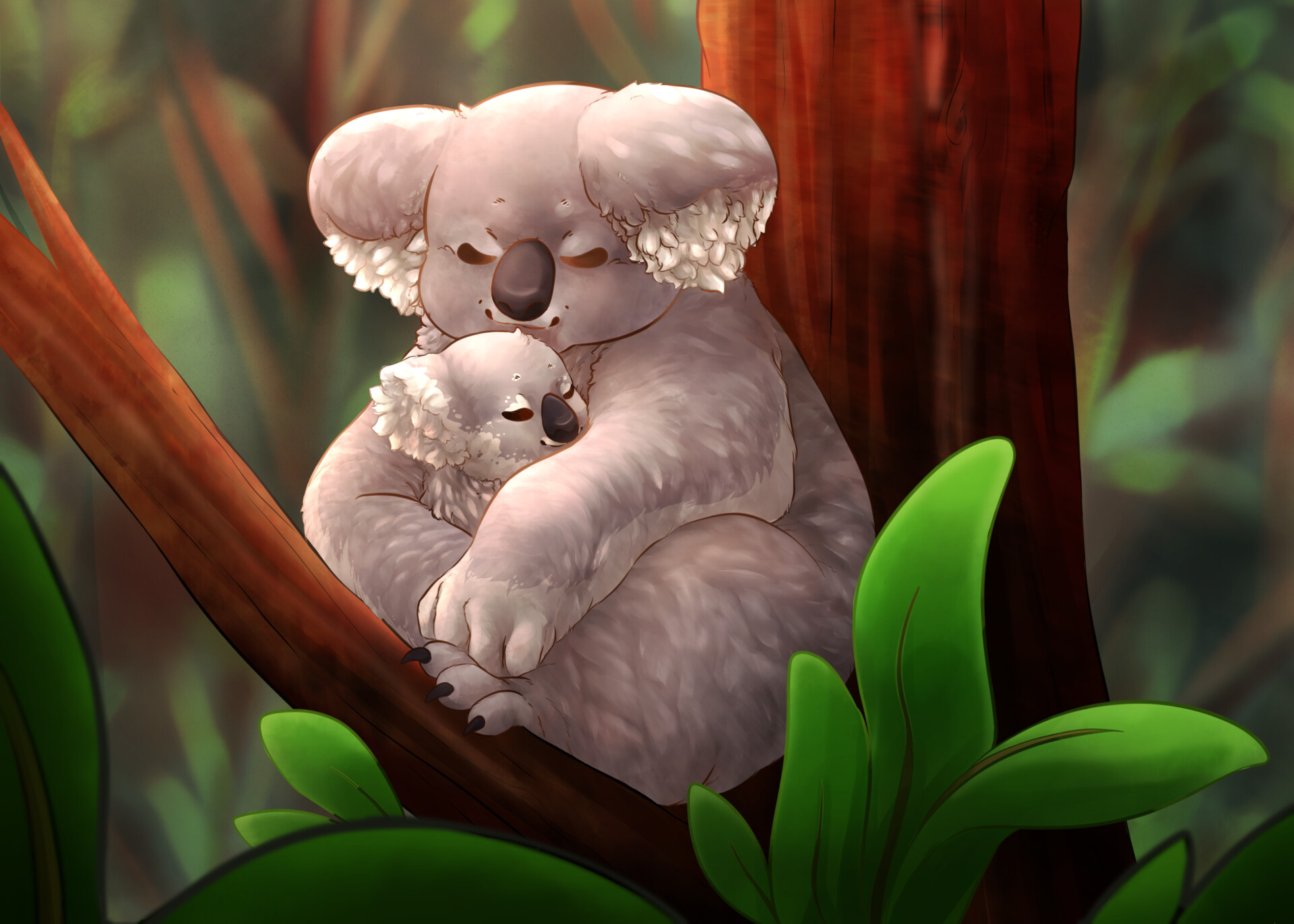 ArtStation Sleeping Koalas