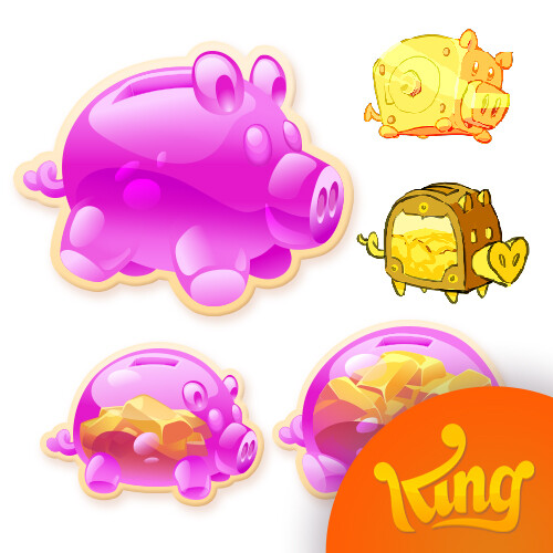 ArtStation Piggy Bank for Candy Crush Jelly Saga © King
