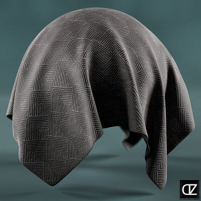 PBR - FABRIC WITH TRIANGULAR PATTERNS - 4K MATERIAL