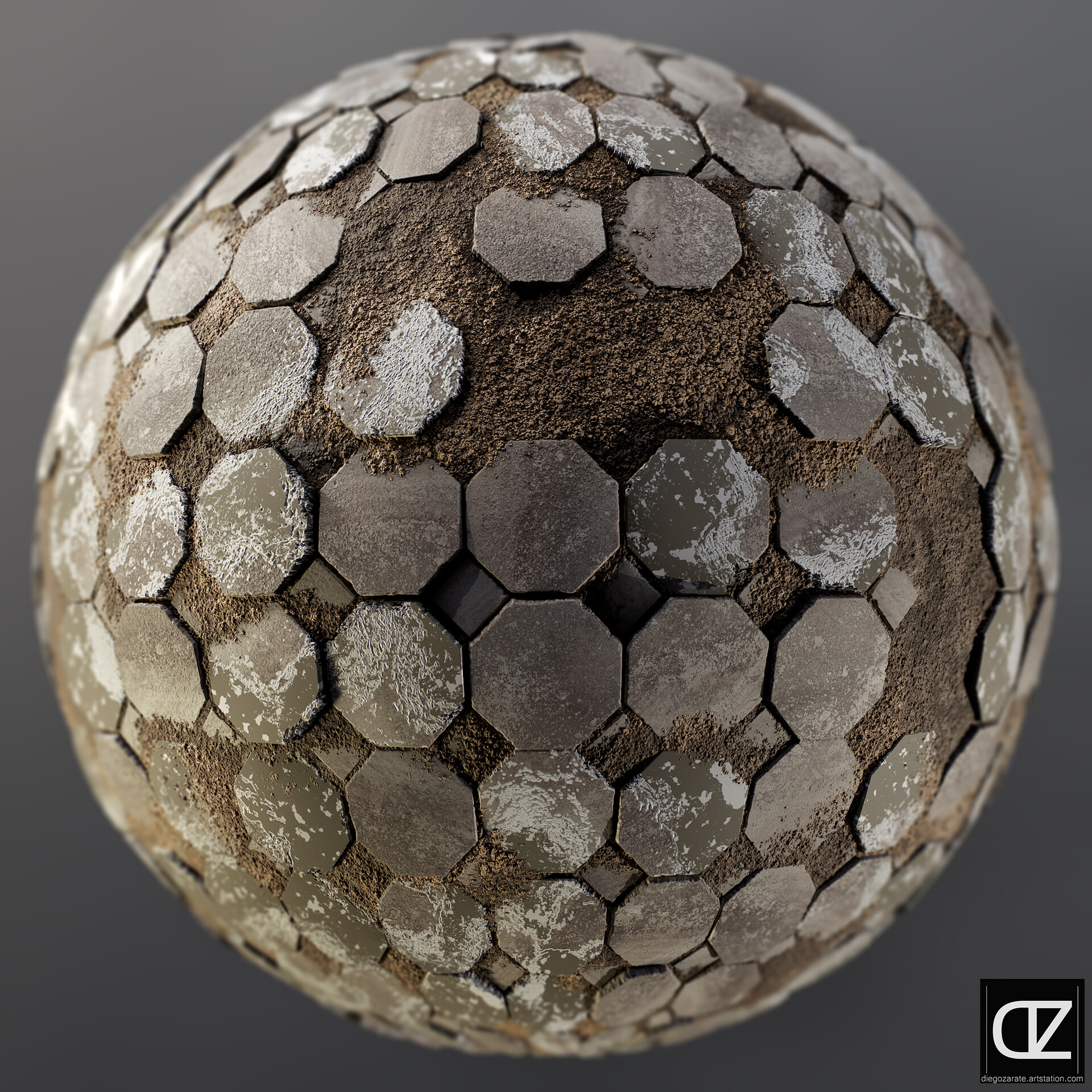 ArtStation - PBR -CONCRETE BLOCKS FLOOR - 4K MATERIAL