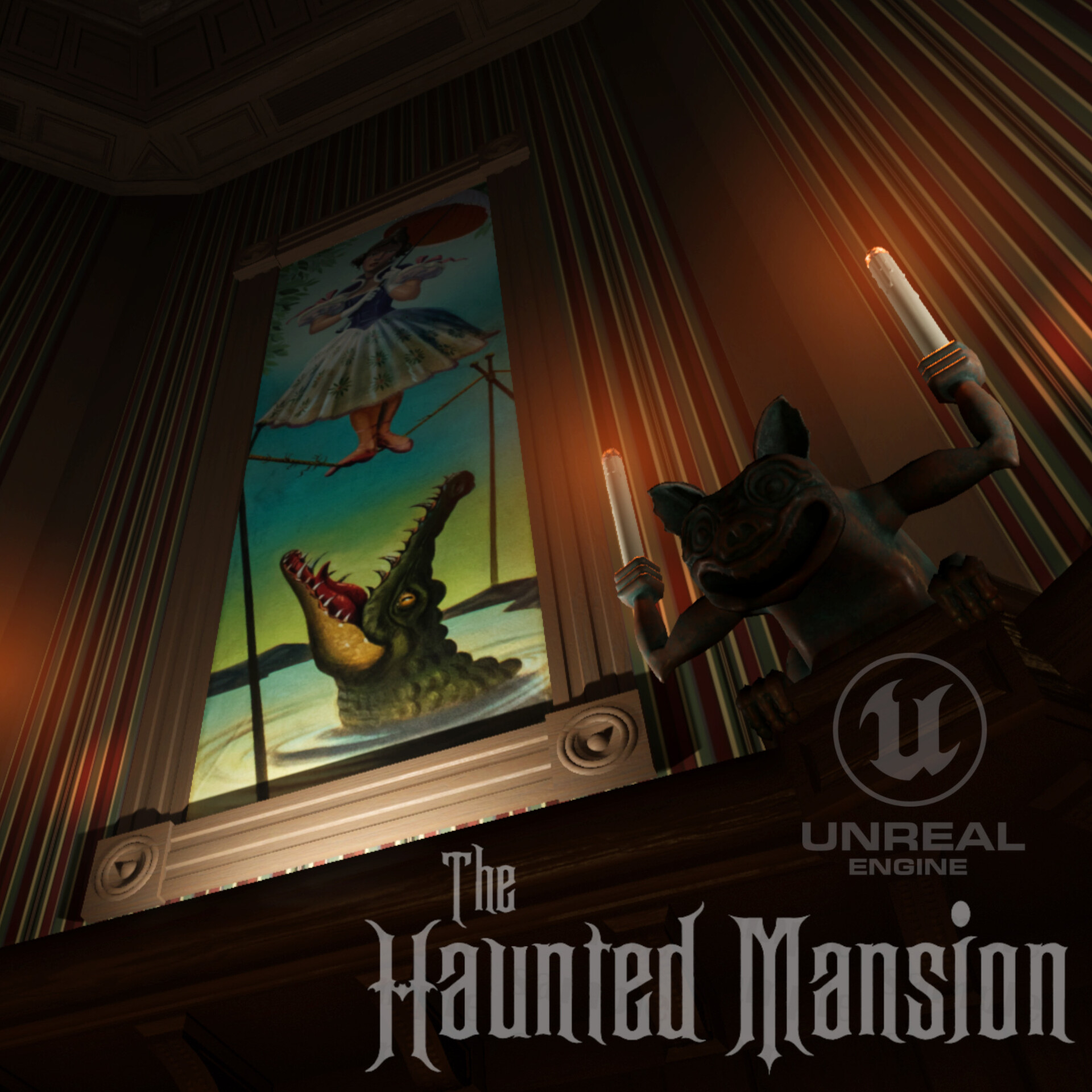 ArtStation Disneyland's Haunted Mansion Stretching Room