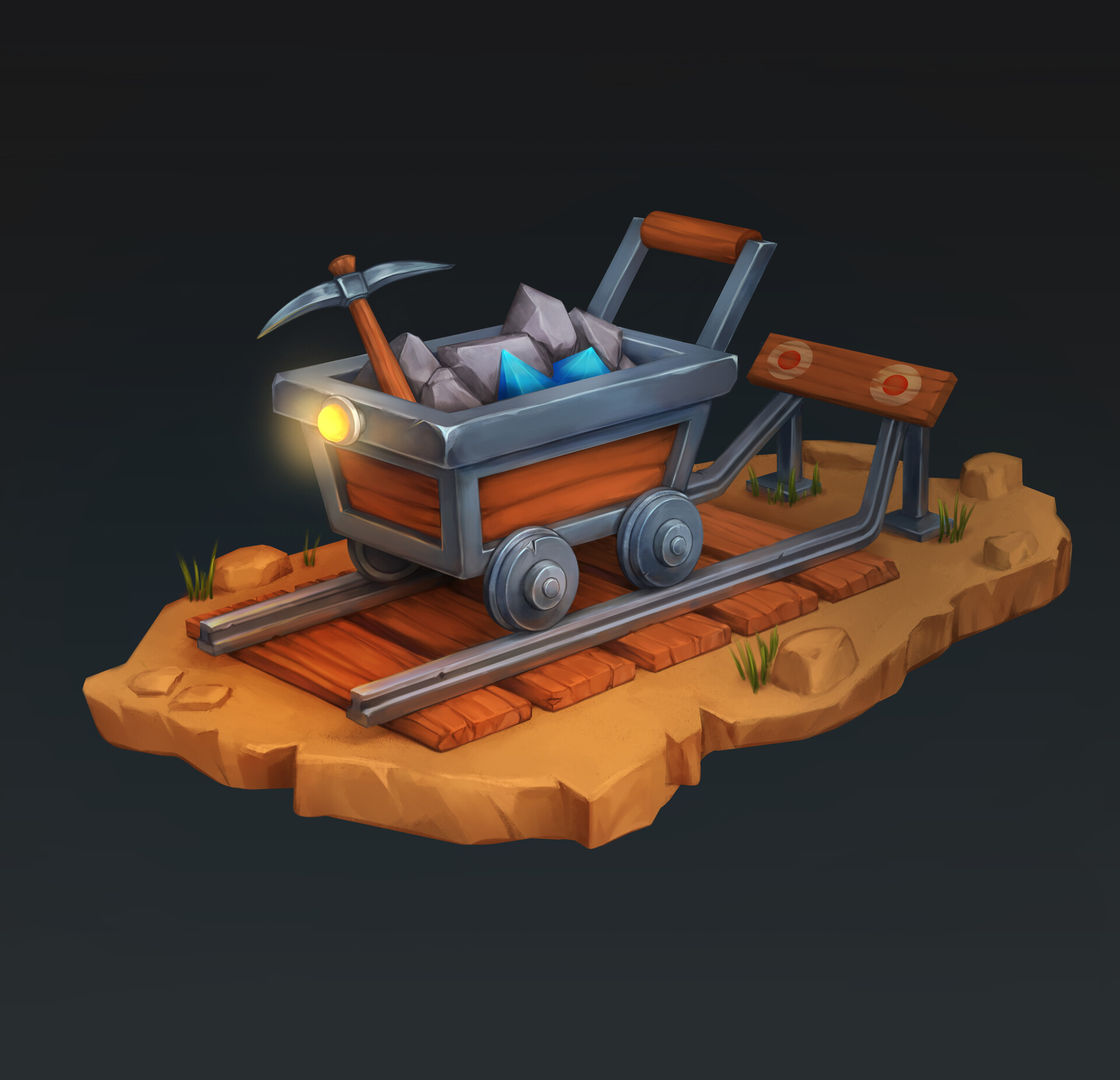 ArtStation - Miner's Cart