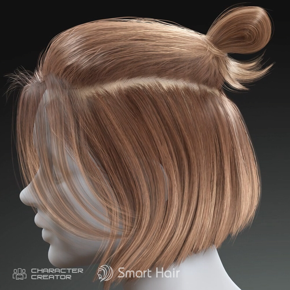 ArtStation - Female Colorable Hair With Accessorie