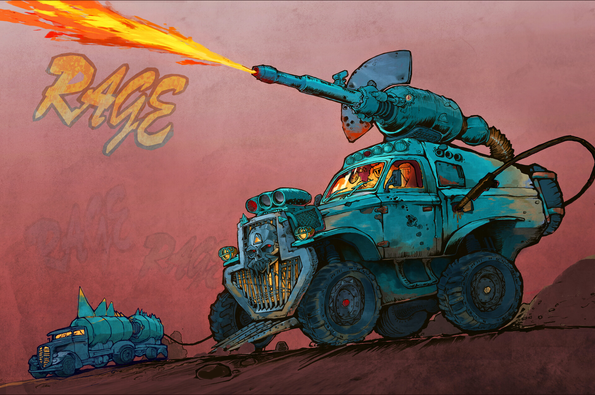 ArtStation - Rage Flame car