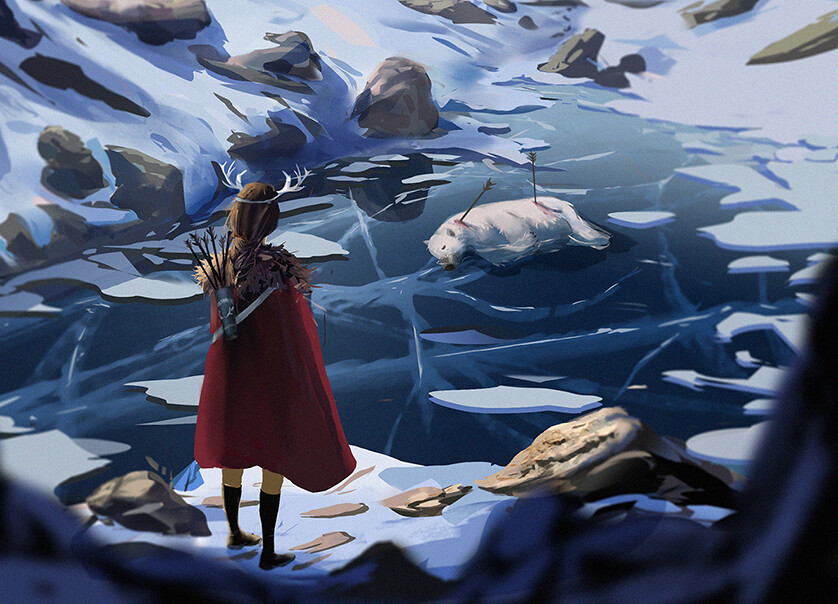 ArtStation hunter girl