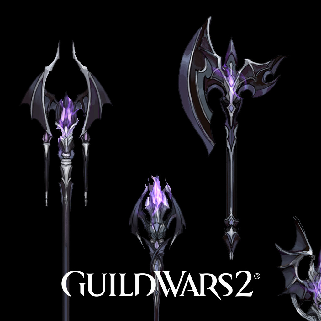 ArtStation - Guild Wars 2: Dark Wing Weapon Concept