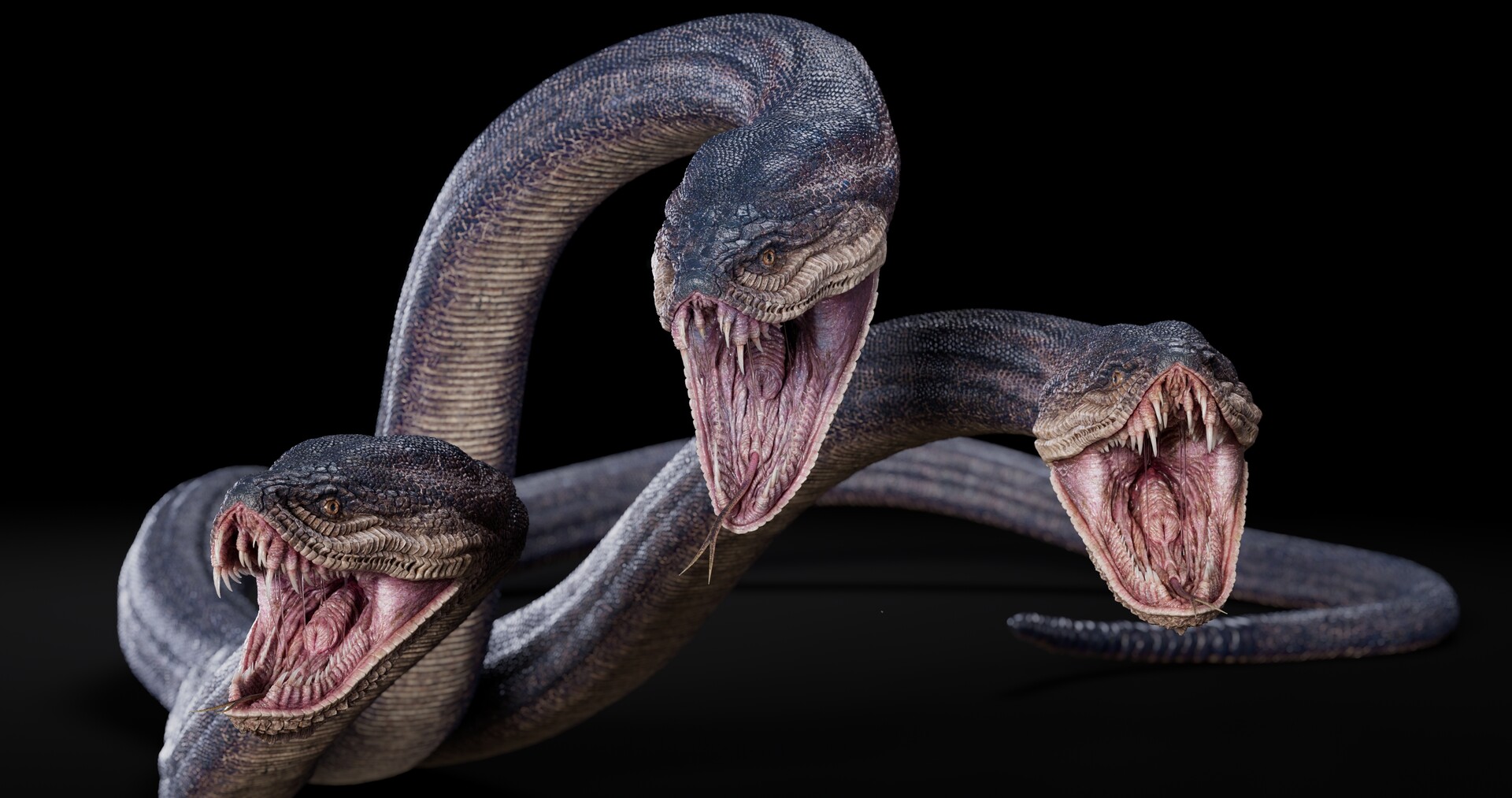 artstation-three-headed-snake