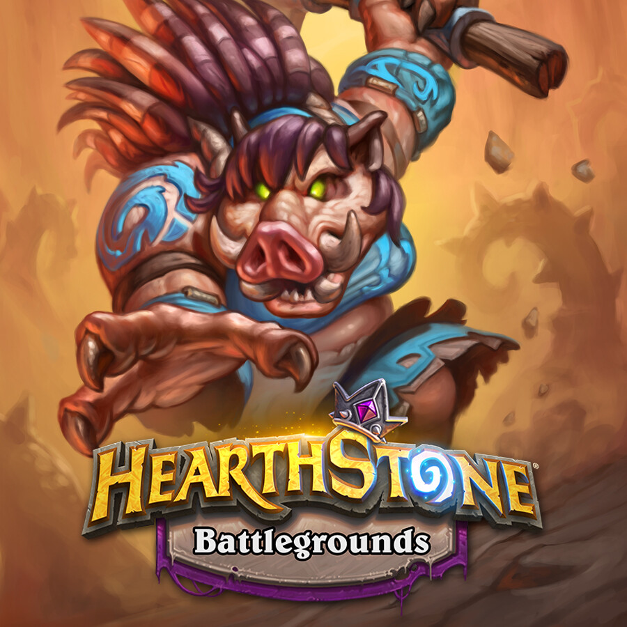 ArtStation Hearthstone Battlegrounds Captain Flat Tusk