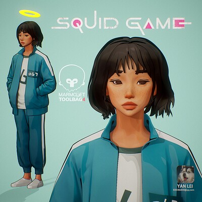 ArtStation - Squid Game Drawing with process Video, Kim Sung Hwan