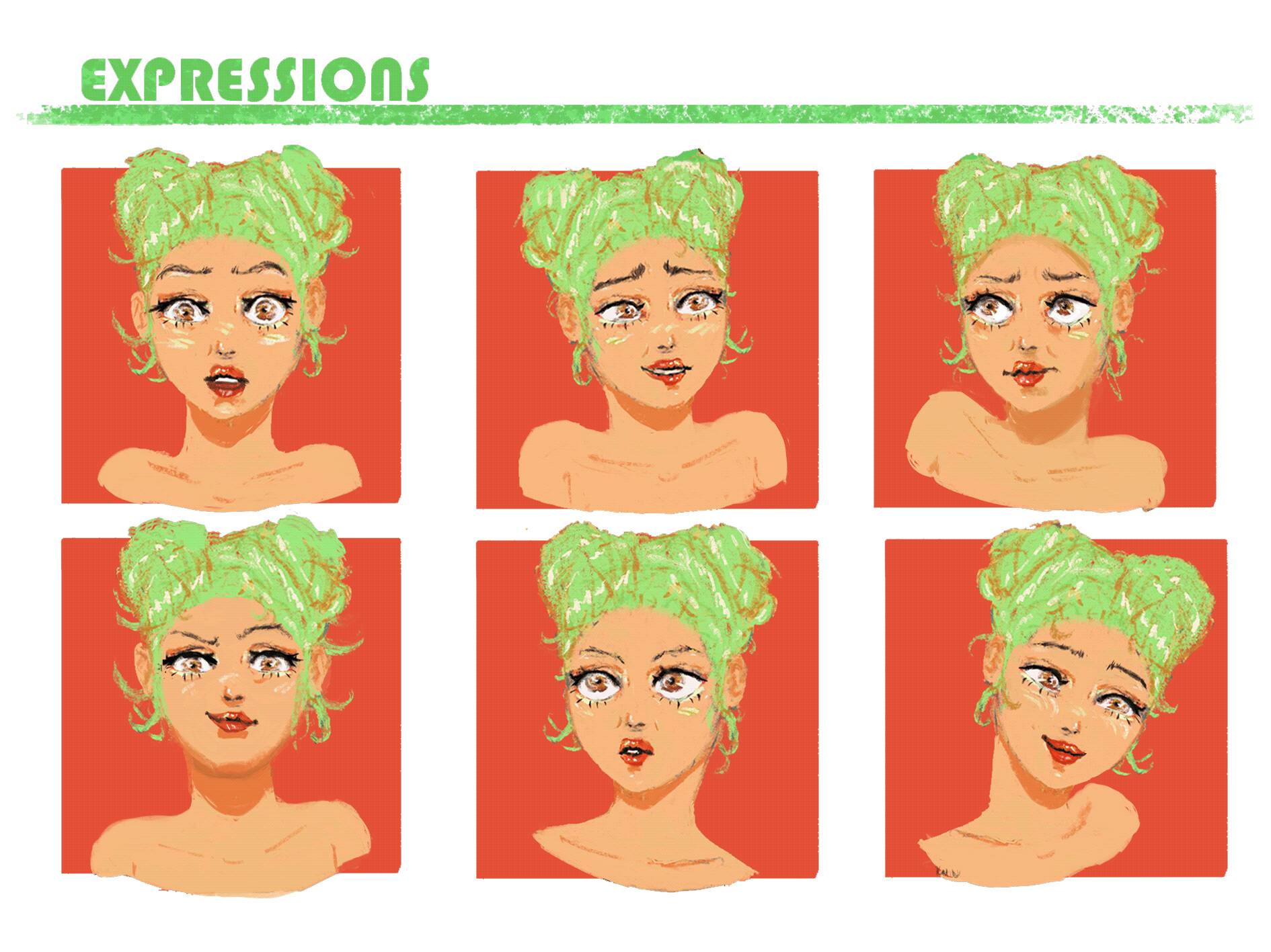 ArtStation Character Expressions Sheet