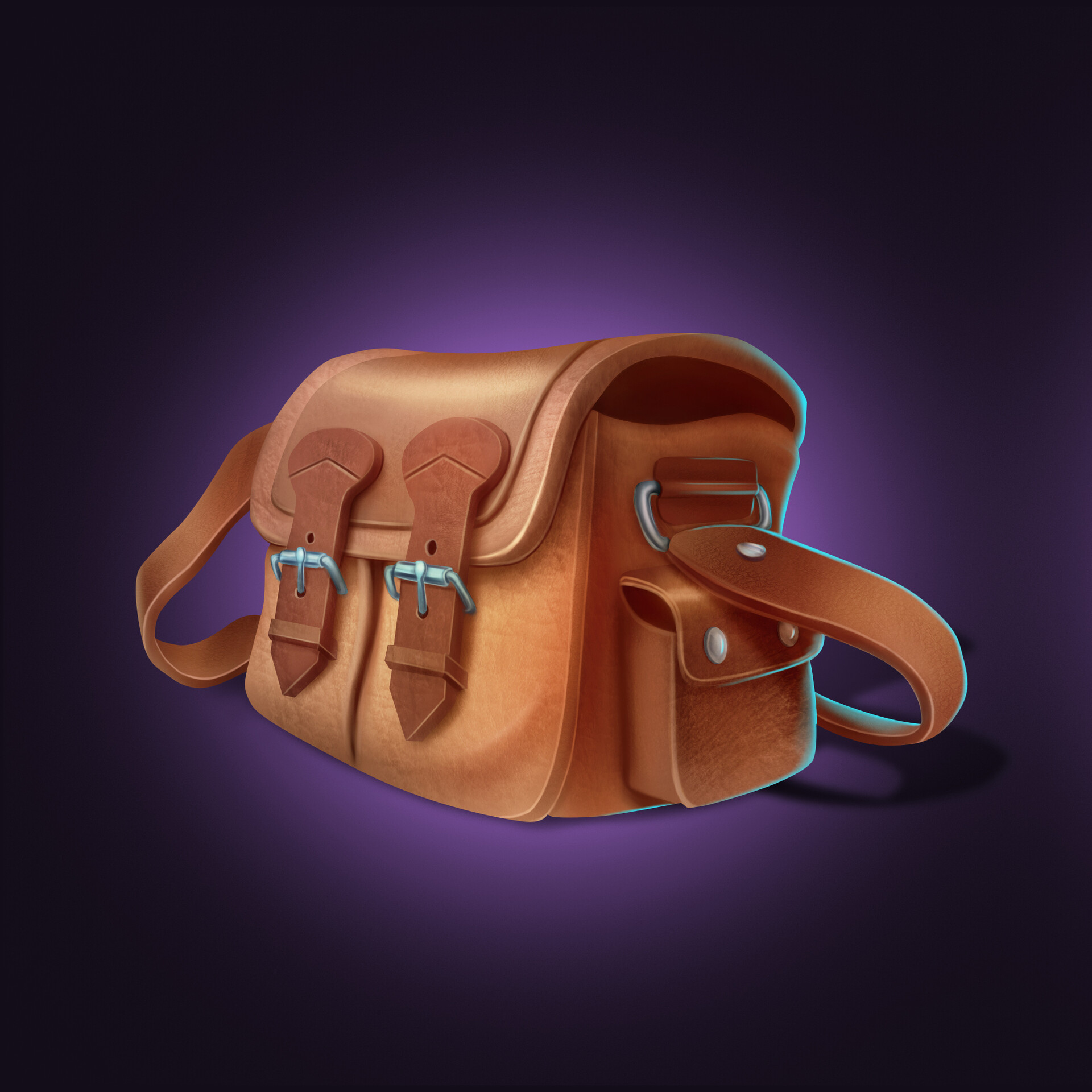 ArtStation - Medieval old leather pouch