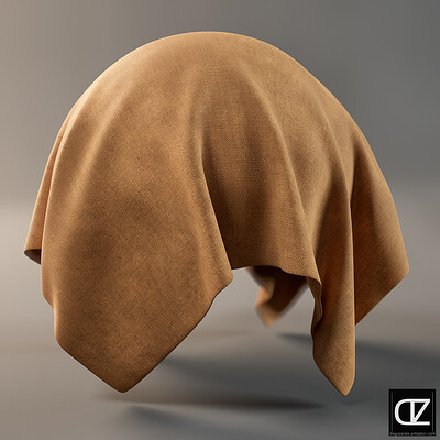 PBR - SOFT BROWN FABRIC FOR FURNITURE AND CLOTHING - 4K MATERIAL