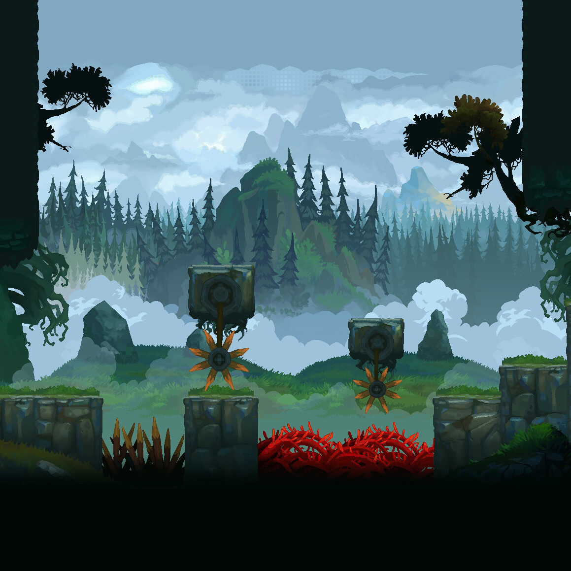 ArtStation - Pixel PlopSaga-Mountain