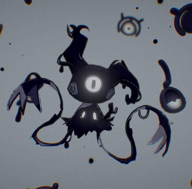 ArtStation - Mimikyu + Unowns (Charamells Illustration) 👻