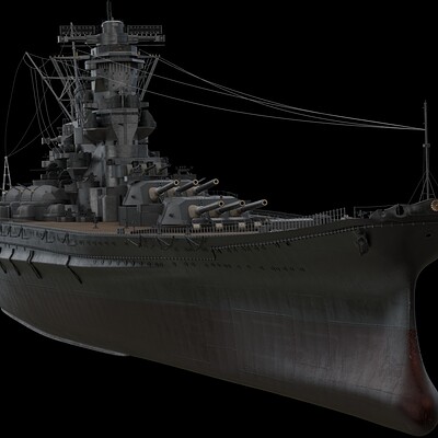 Battleship Yamato アート 戦艦大和　CGポスター　木製パネル Amazon.co.jp: パネル付き A1サイズ・カラーポスター 戦艦大和