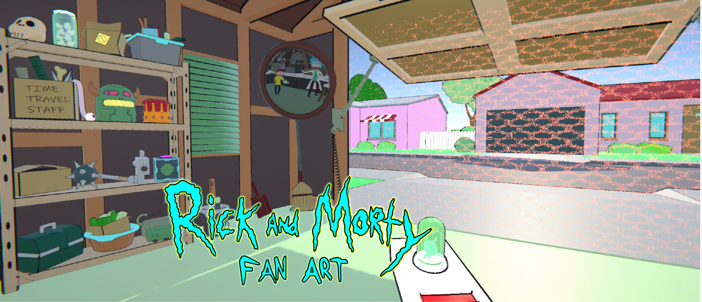 Rick &amp; Morty, interactable scene in Unity engine