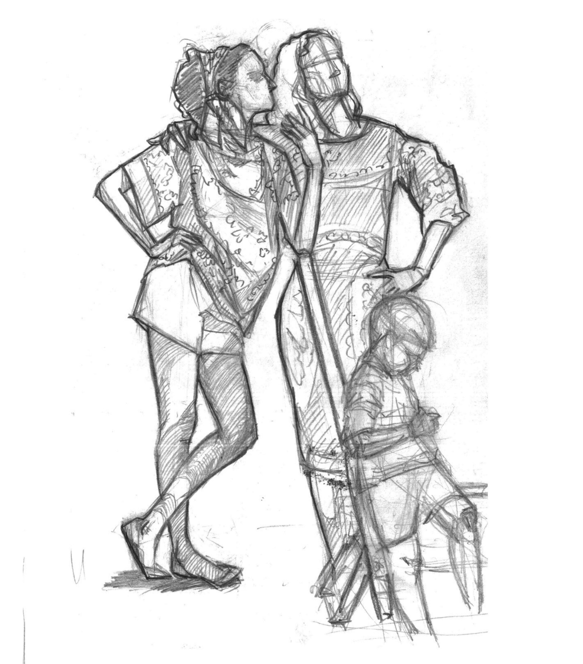 ArtStation Online course in sketching (in 2017). Homework 10 creating stencils of typical