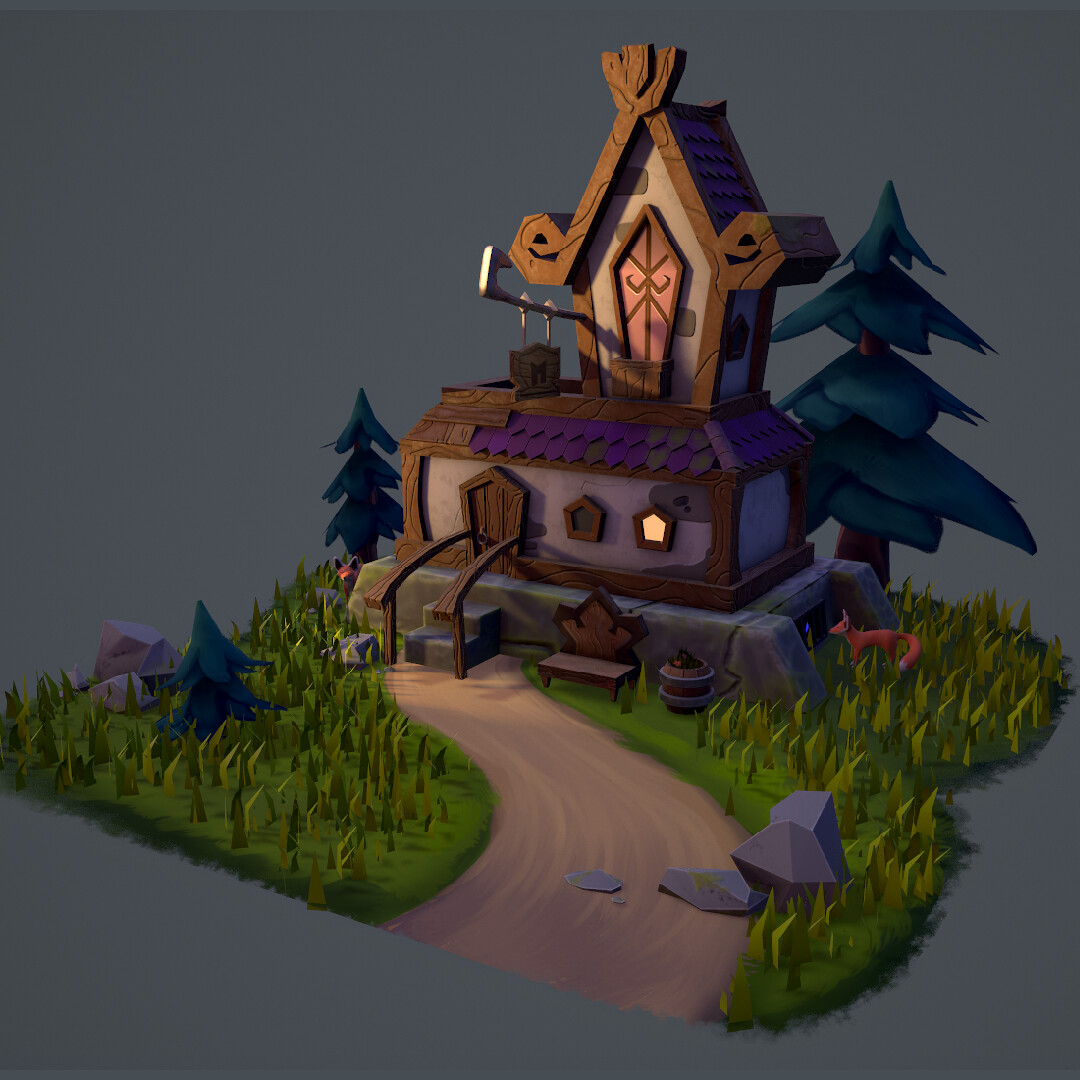 ArtStation - Forest hotel 3d