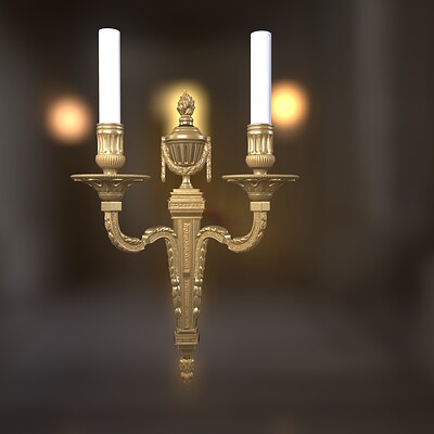 Louis XVI Wall Light / 24-carat gilded bronze