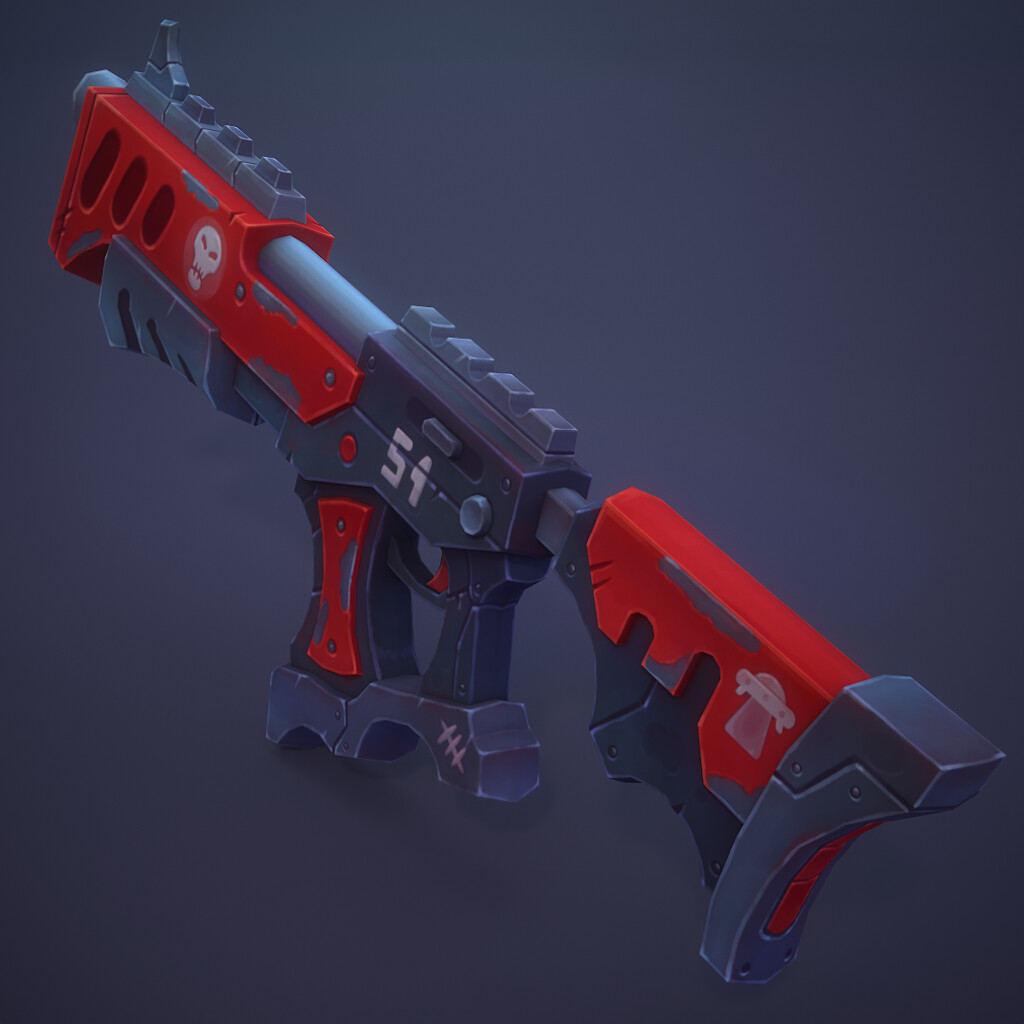 ArtStation - Stylized Sci-Fi Shotgun