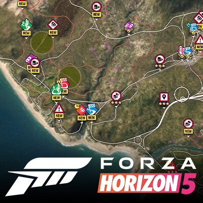 ArtStation - Forza Horizon 5 World Map UI