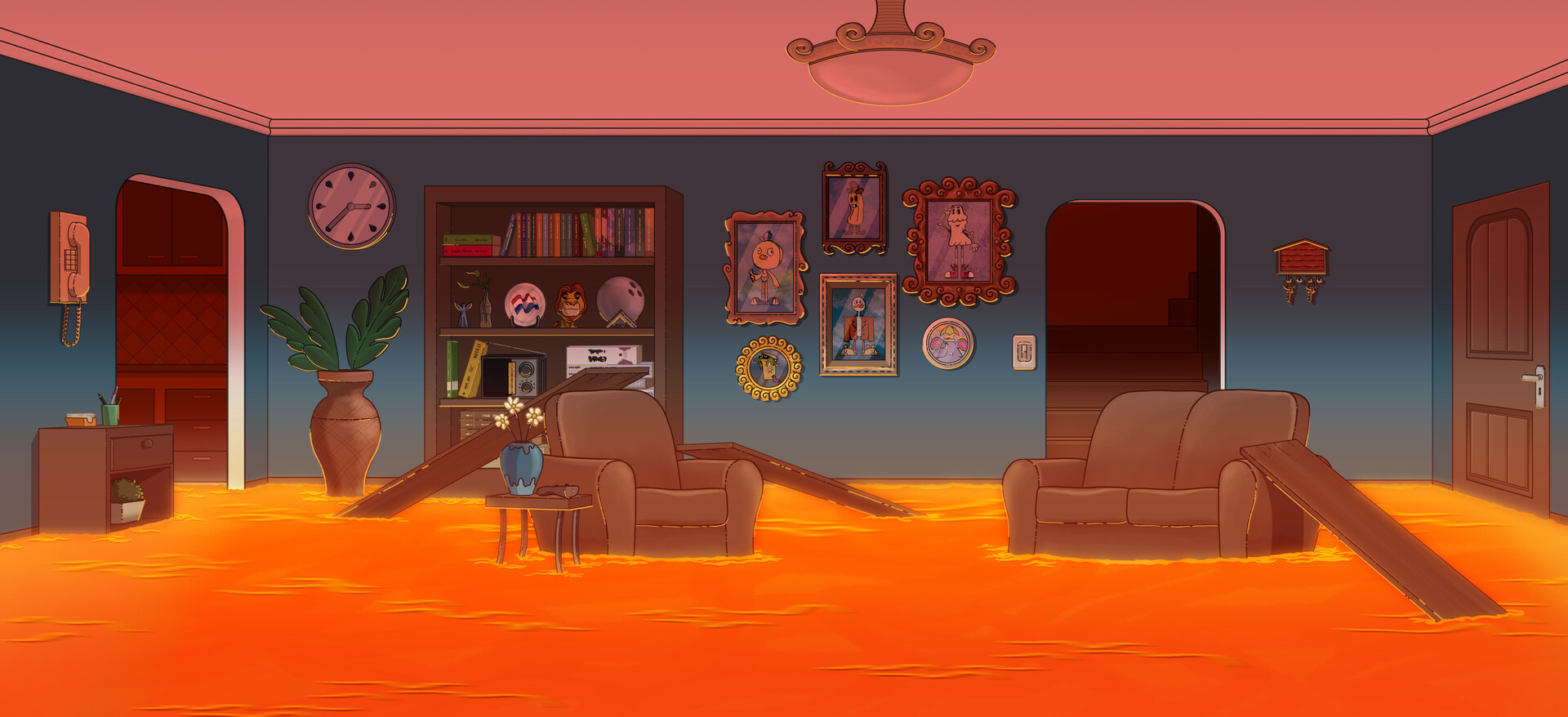 ArtStation - Background design - The floor is lava