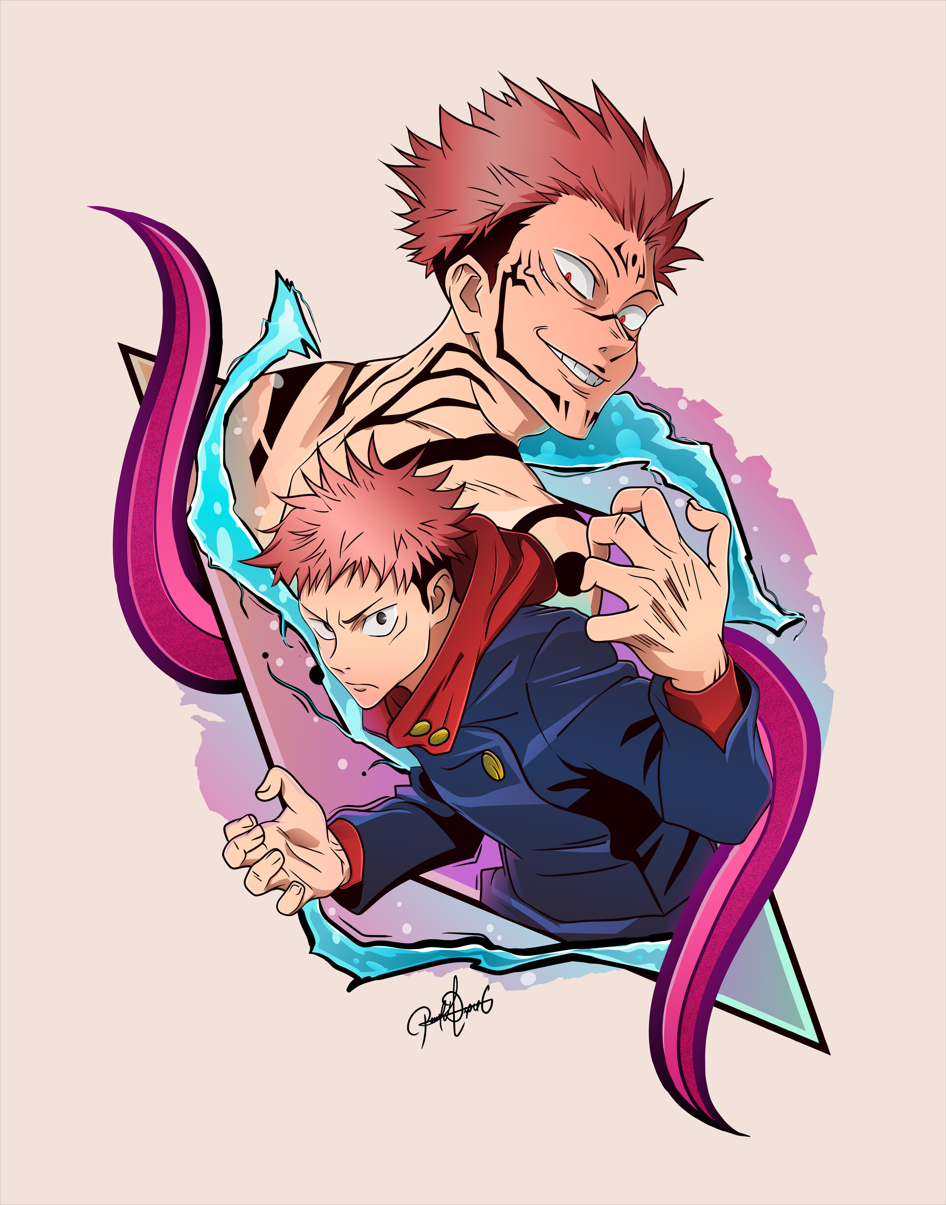 sukuna and Yuji itadori by Icarus0620 on DeviantArt