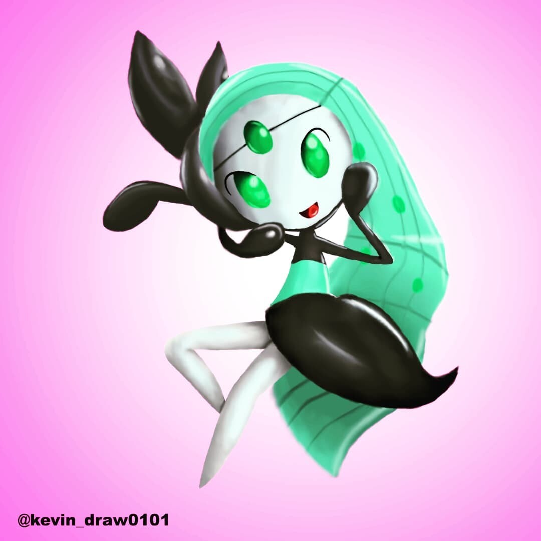 ArtStation - Meloetta Shiny Pintura Digital