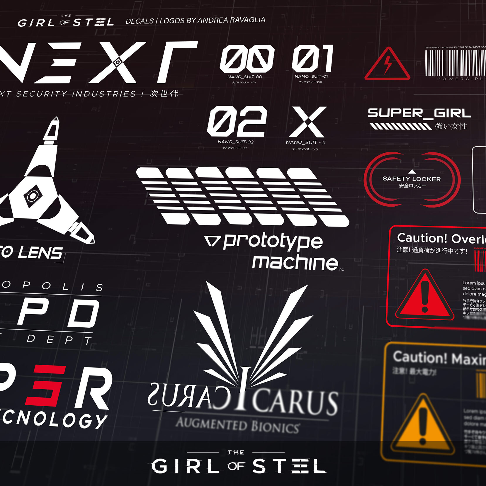 ArtStation - THE GIRL OF STEEL | Decals & Logos Vol.1